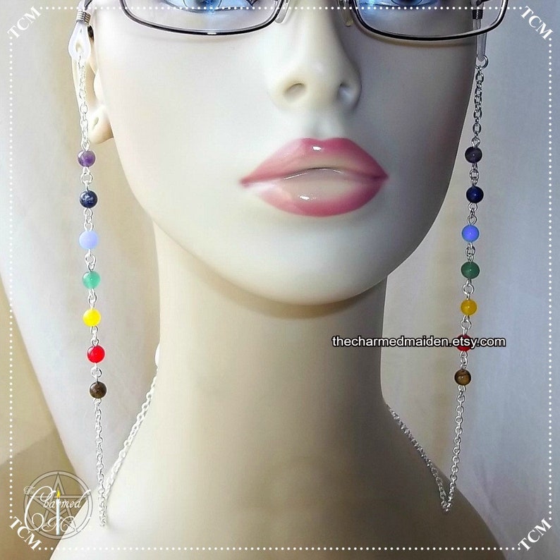 Glasses Chain Chakra Glasses Chain Spectacle Chain Gemstone Etsy