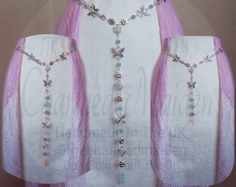 Butterfly Fairy Belt, Renaissance Elven Fantasy Wedding Dress Girdle, Fairycore Costume Jewellery, 9 Colour Options, 18 Adjustable Sizes