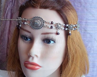 Pearl Headpiece, Tudor Circlet, Medieval Costume Crown, Renaissance Tiara, Wedding Headpiece, Bridal Trousseau, Various Colours