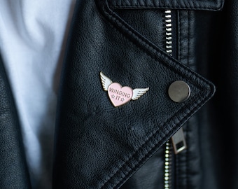 Winging it Soft Enamel Pin Badge