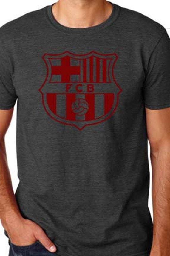 uitrusting Slijm Fotoelektrisch Gray Barcelona FC T Shirt Custom Soccer - Etsy