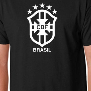 Black Brasil T Shirt Custom Soccer Grey Brazil image 4
