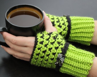 Crocheted hand warmers