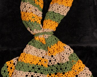 Lace crocheted scarve