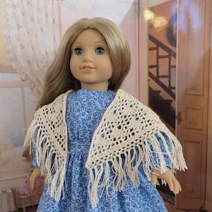 Crocheted Shawl for 18 Inch Doll like American Doll