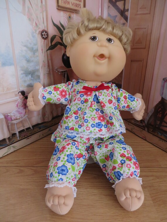 Pajama Long Sleeve Top and Long Pants for 14 Cabbage Patch Preemie