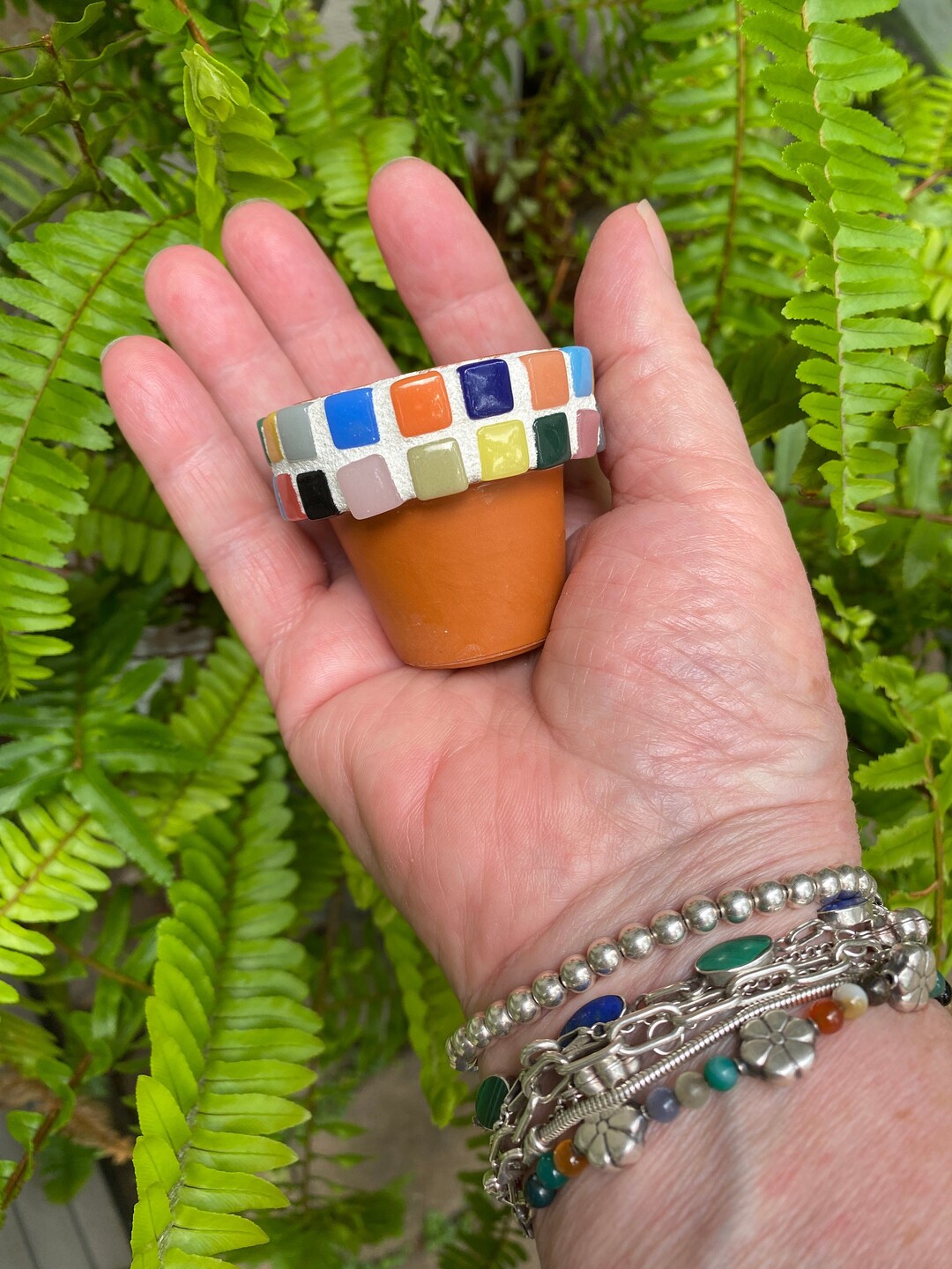 Mini Mosaic Terracotta Flower Pot Succulent Planter - Etsy