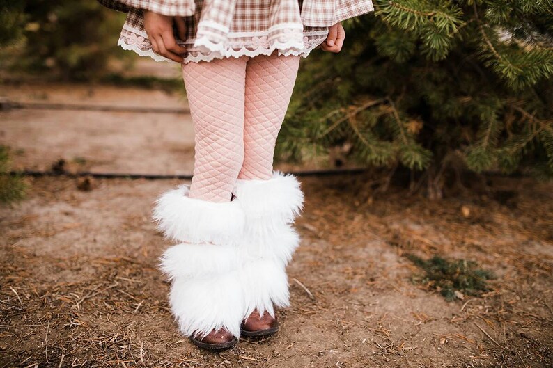 white fur boot covers