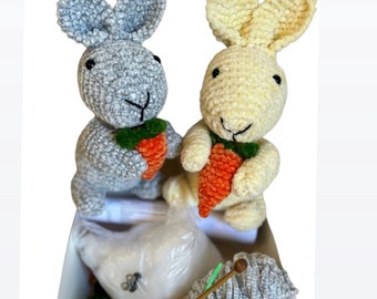 Beginners Knitting Kit for a Bunny/Rabbit soft toy