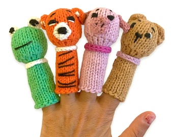 Finger Puppets Tiger puppet Teddy Bear Puppet Frog Puppet Pig Puppet