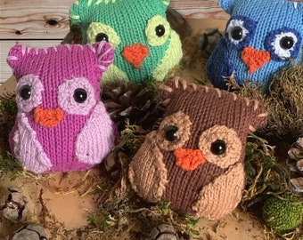 Toy Owl Knitting Pattern