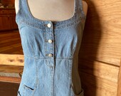 Vintage 90s Denim Maxi Dress