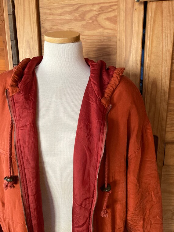 Vintage Orange Pure Silk Surplus Jacket
