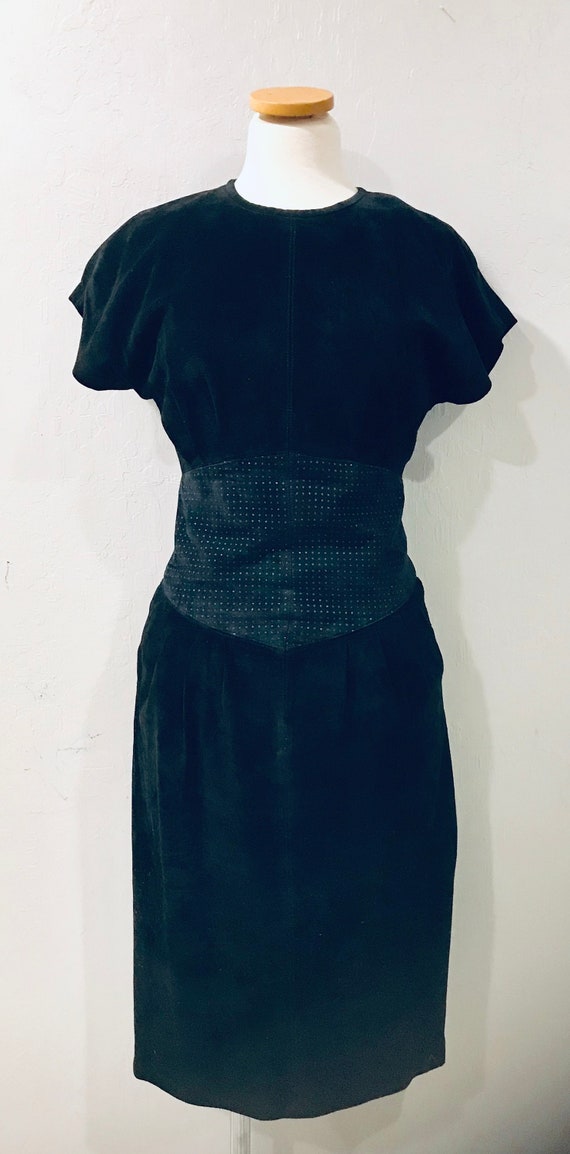 Vintage Incredible Suede Party Dress