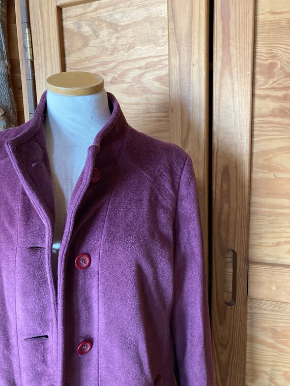 Vintage 1980s Magenta Duster Coat