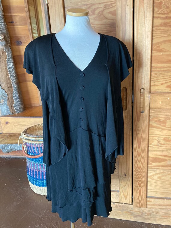 Vintage 1980s Saks Fifth Avenue Black Dress - image 3