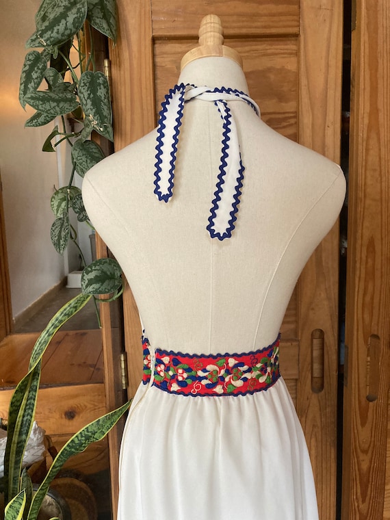 Stunning Vintage 1960s Banded Halter Dress - image 6