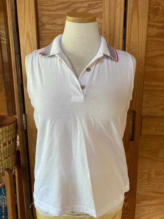 Vintage 1980s Collared Tennis Tee - image 2