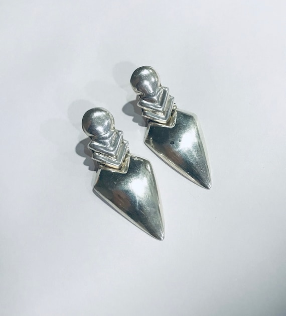 Vintage 1980s Sterling Silver Earrings