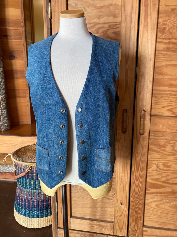 Vintage Denim and Corduroy Handmade Vest