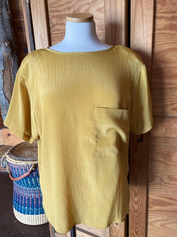 Vintage 1980s Gold Blouse