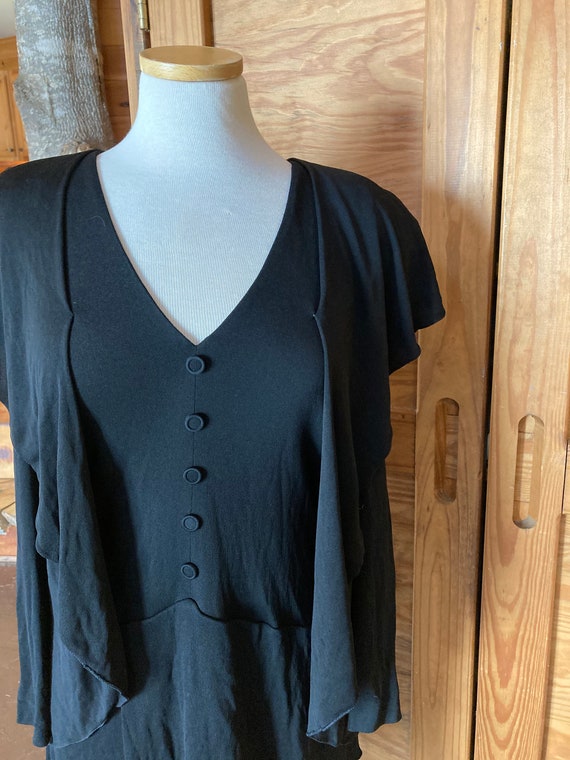 Vintage 1980s Saks Fifth Avenue Black Dress - image 1