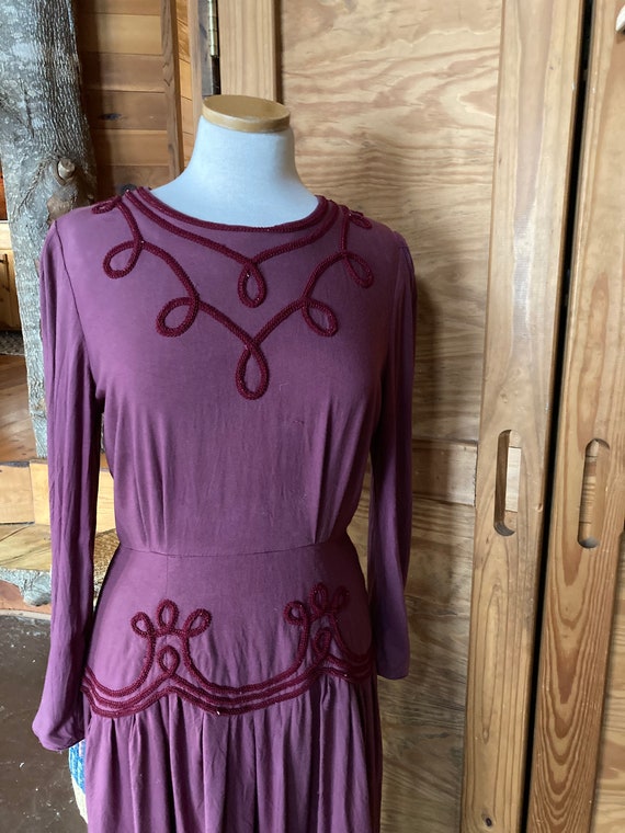 Vintage Medieval Magenta Dress
