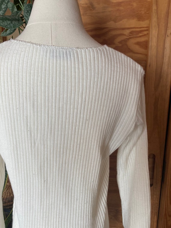 Vintage Rib Knit 90s Cardigan - image 6