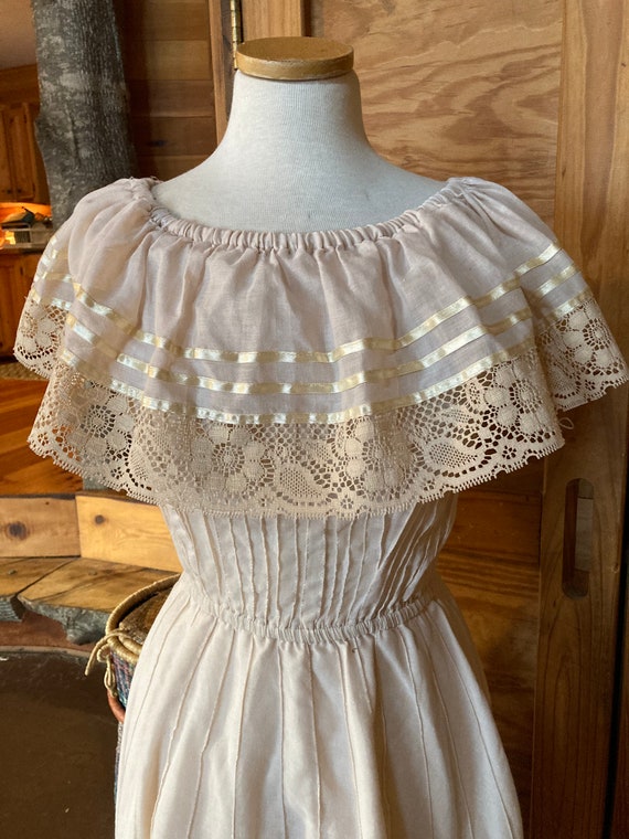 Vintage Dusty Rose Off the Shoulder Dress