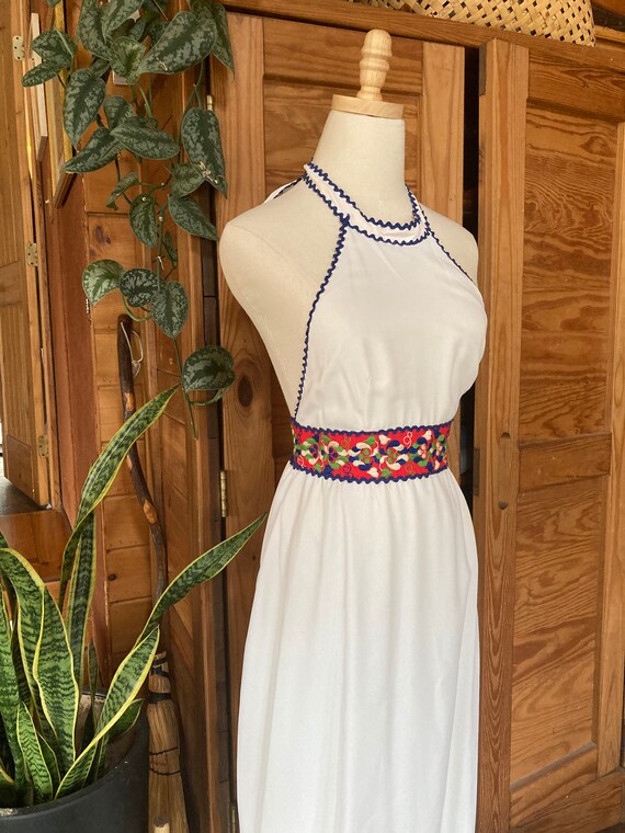Stunning Vintage 1960s Banded Halter Dress - image 4