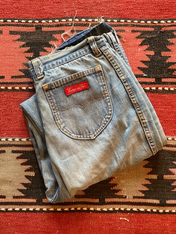 Vintage 1970s Chemin De Fer Ultra High Rise Jeans