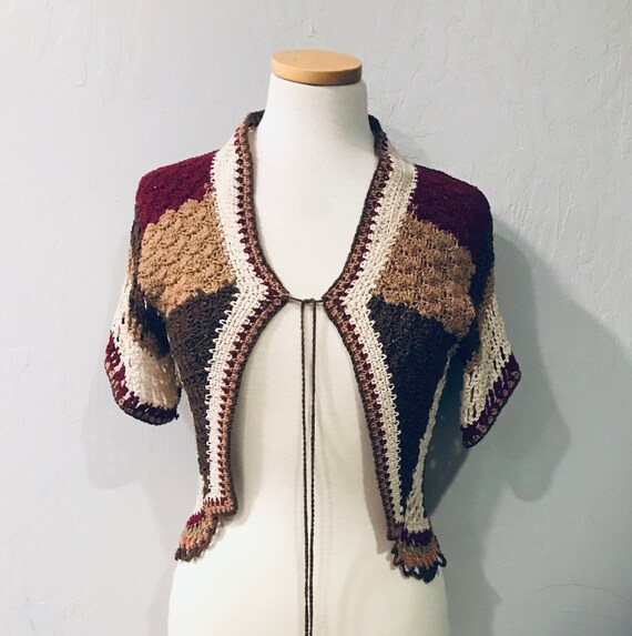 Vintage 1970s Crocheted Vest