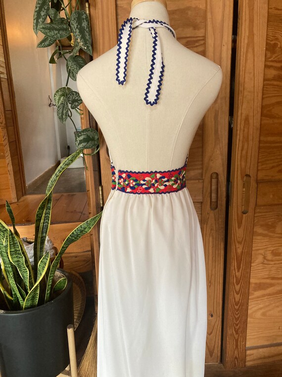 Stunning Vintage 1960s Banded Halter Dress - image 7