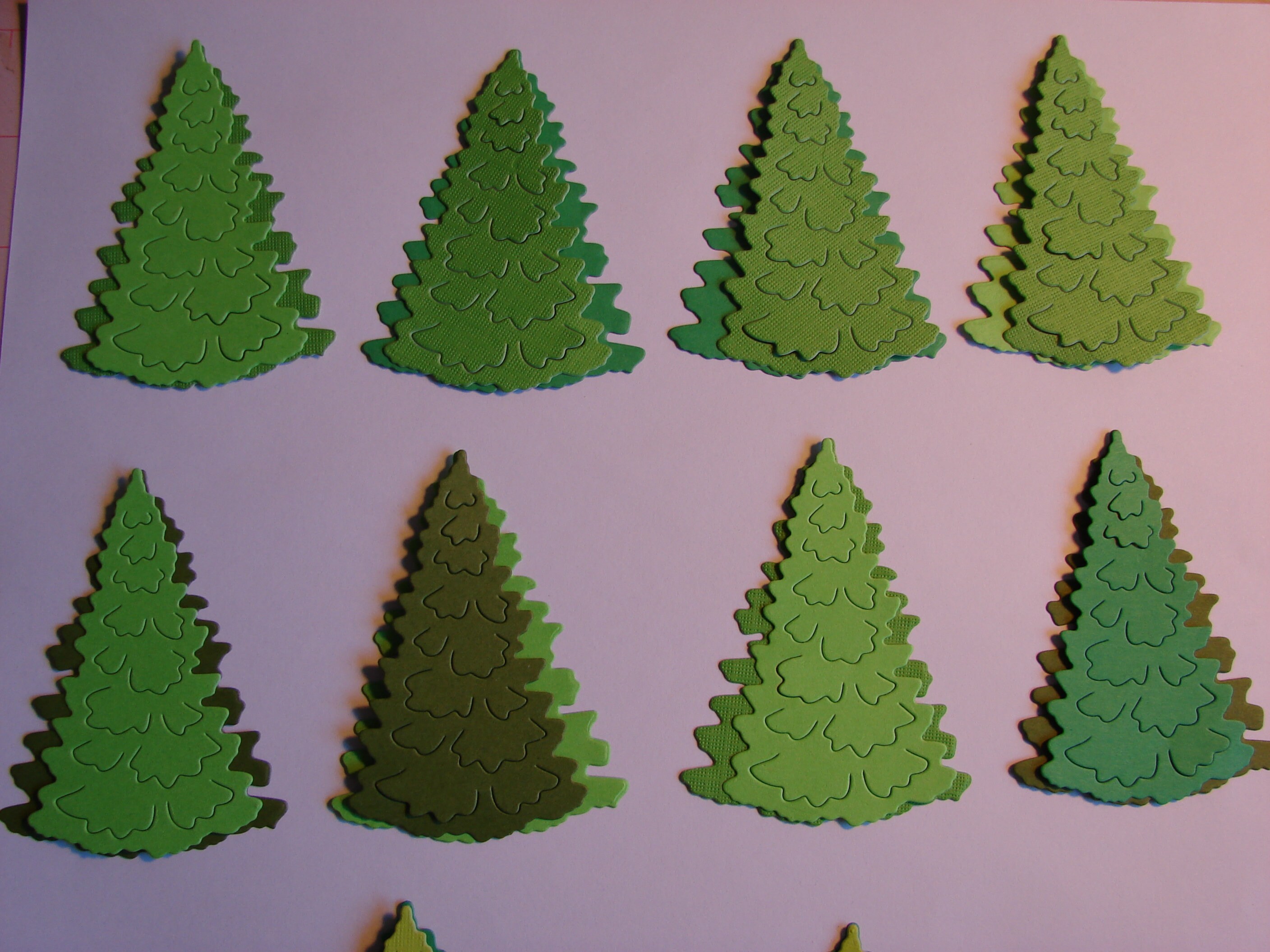 10 pine tree die cuts embellishments scrapbooking card making Etsy