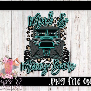Teal Mud and Messy buns Leopard sxs png, rzr png