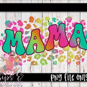 Archivo de neón de Mama Leopard para sublimación digital