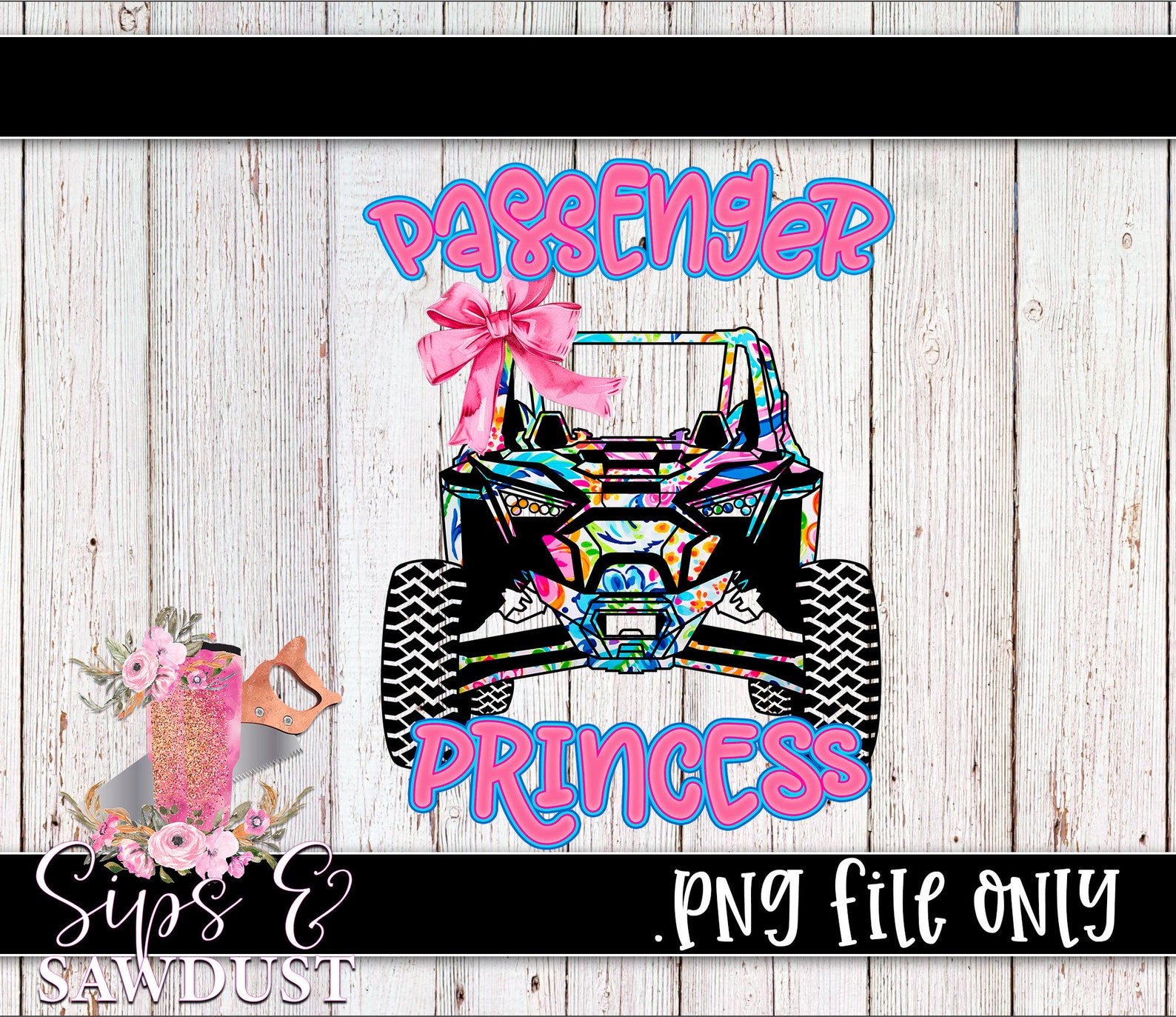 Passenger Princess RZR Pro Bow Png Pink Sublimation Dtf - Etsy
