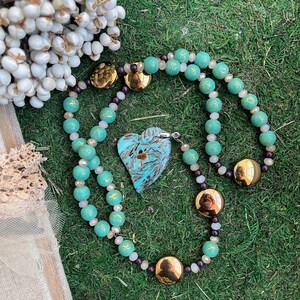 Anxiety + Worry Prayer Beads, Fidget Tool for Busy Brains, Meditation Aid for Anxiety, Episcopal Protestant Anglican Rosary, Heart Pendant