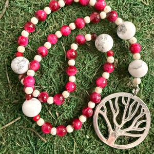 Anxiety Prayer Beads: Silver Tree of Life Pendant , Episcopal Rosary