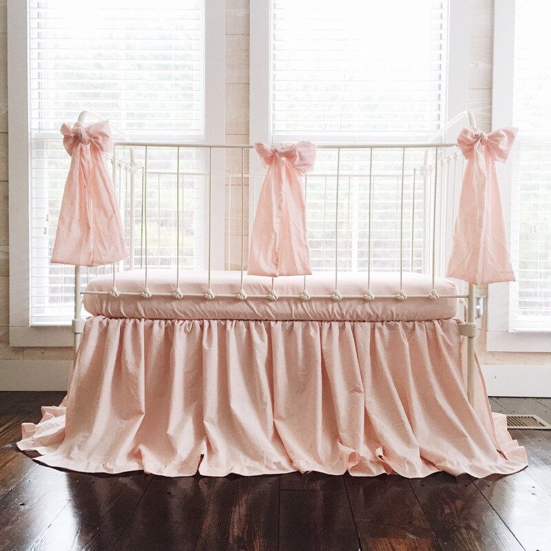 Crib Bedding Set-Nursery Set Pink Ruffles