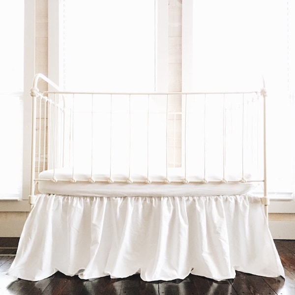 Solid Crib Skirt Etsy