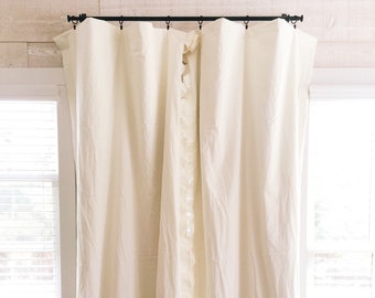 Blackout Nursery Curtains, Ruffled Curtain Panels, Boy or Girl Neutral Nursery Decor