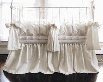 cream cot bumper