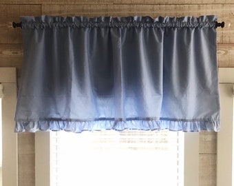 Farmhouse Ruffle Nursery Valance, Ruffled Nursery Curtains, Kitchen Valance, Custom Window Treatments