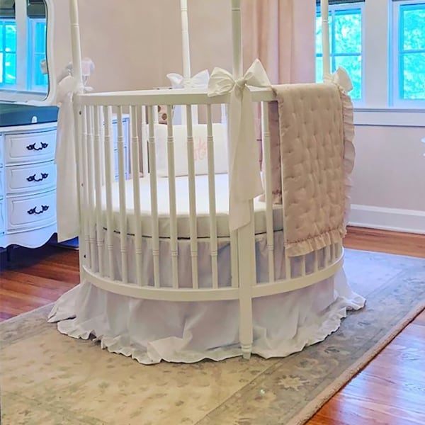 White Crib Bedding Etsy