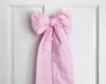 Hospital Door Hanger For Girls, Large Crib Bow, Nursery Bow Door Hanger, Pink Nursery Wall Decor, Curtain Panel Tie Back, Baby Girl Gift