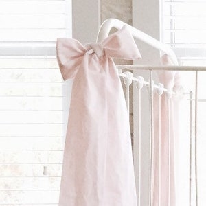 Pink Large Crib Bow, Nursery Decor, Baby Shower Gift, Curtain Tiebacks