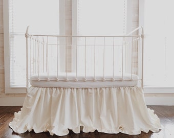 extra long crib skirt