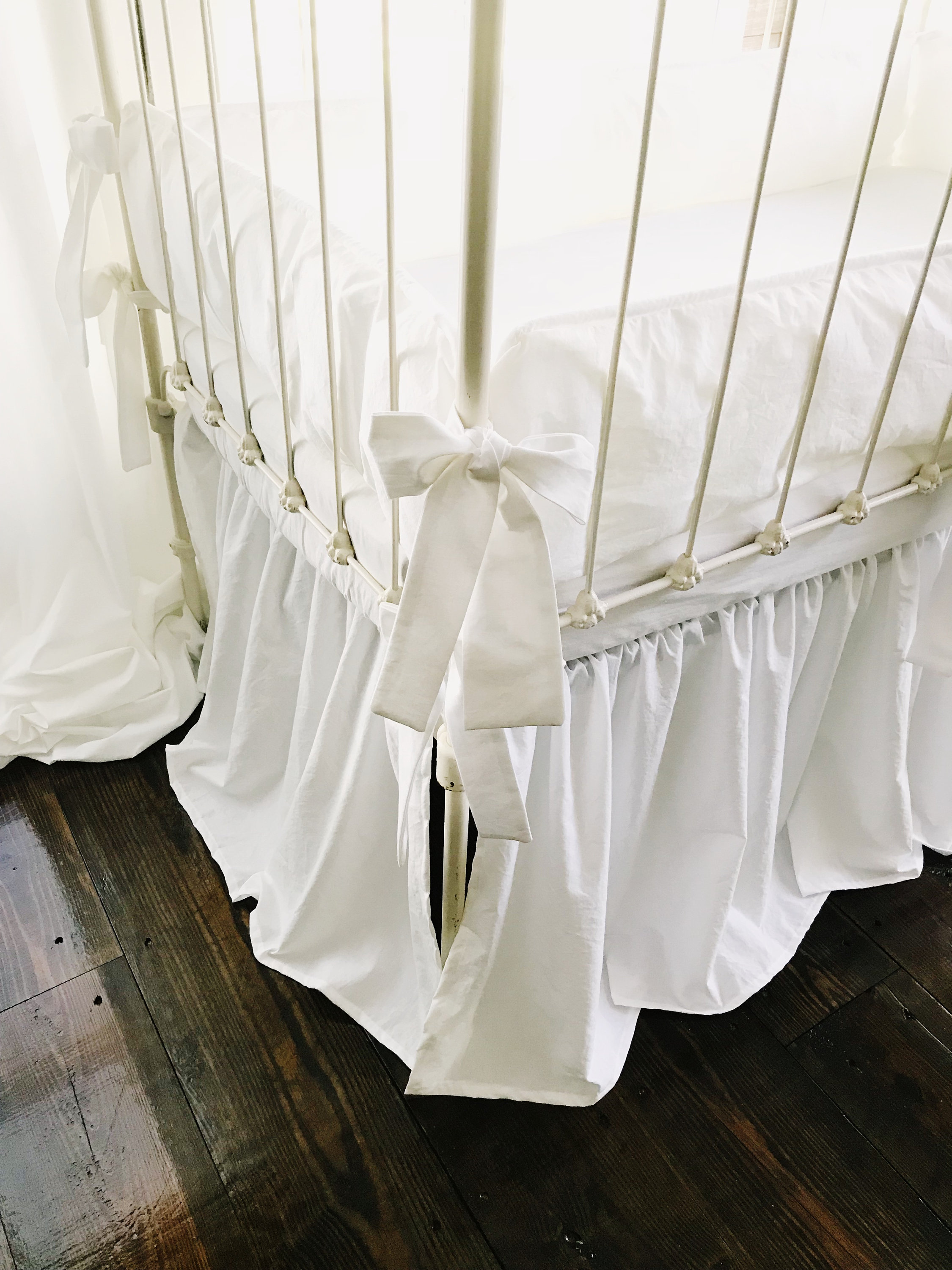 White Crib Bedding Set Neutral Crib Bedding Crib Bumper Etsy