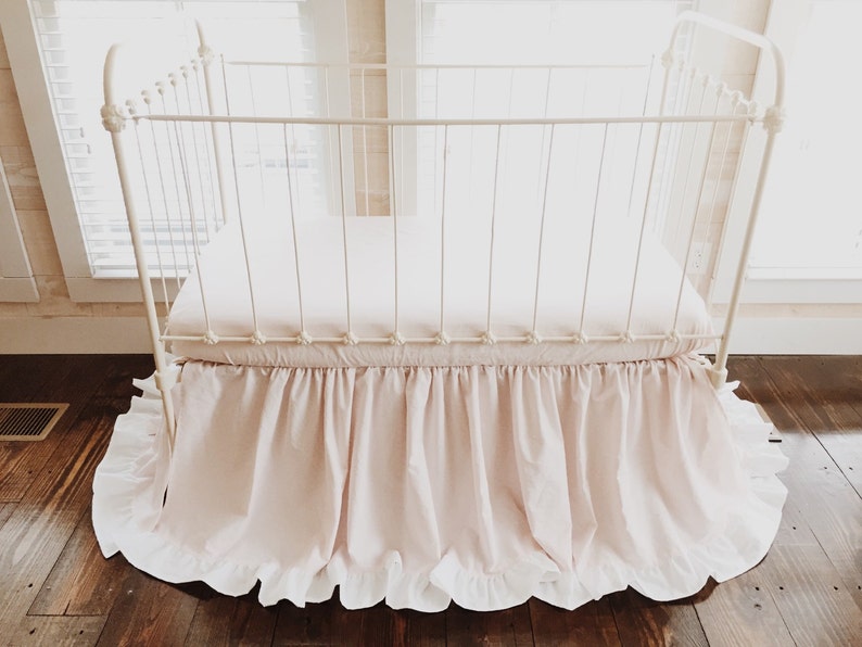 Baby Girl Ruffle Crib Skirt Girl Crib Sheets Pink Changing Etsy